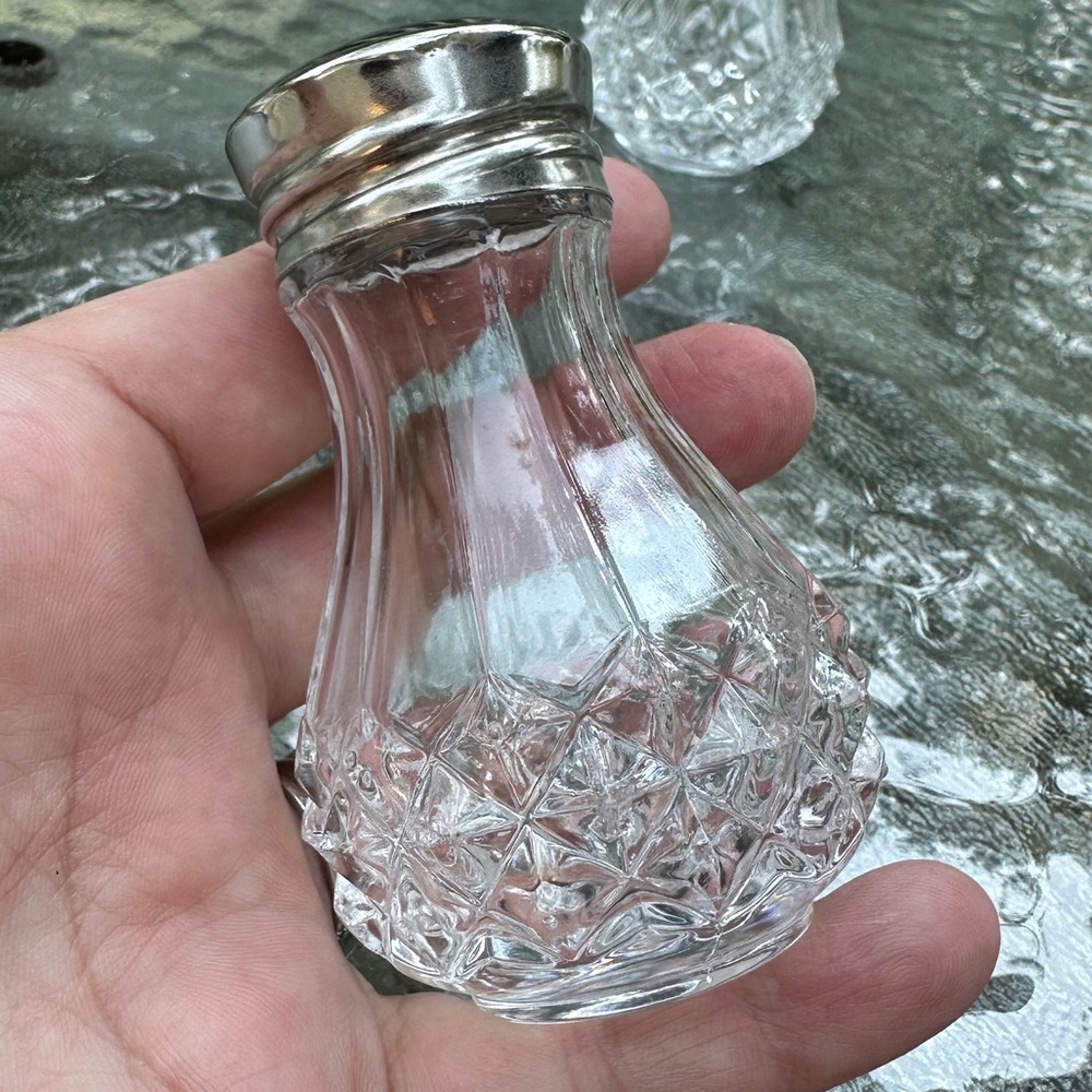 Vintage Cristal D'Arques Cut Crystal Salt & Pepper Shakers - Picture 2 of 6